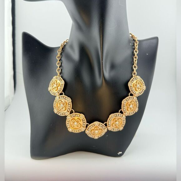 Southern Living Gold-Tone Medallion Statement Necklace - Picture 3 of 8